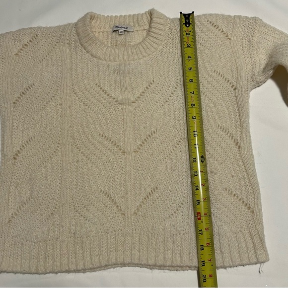 Madewell Cream Textured Knit Sweater Women’s XXS Cozy Pullover - Picture 7 of 10